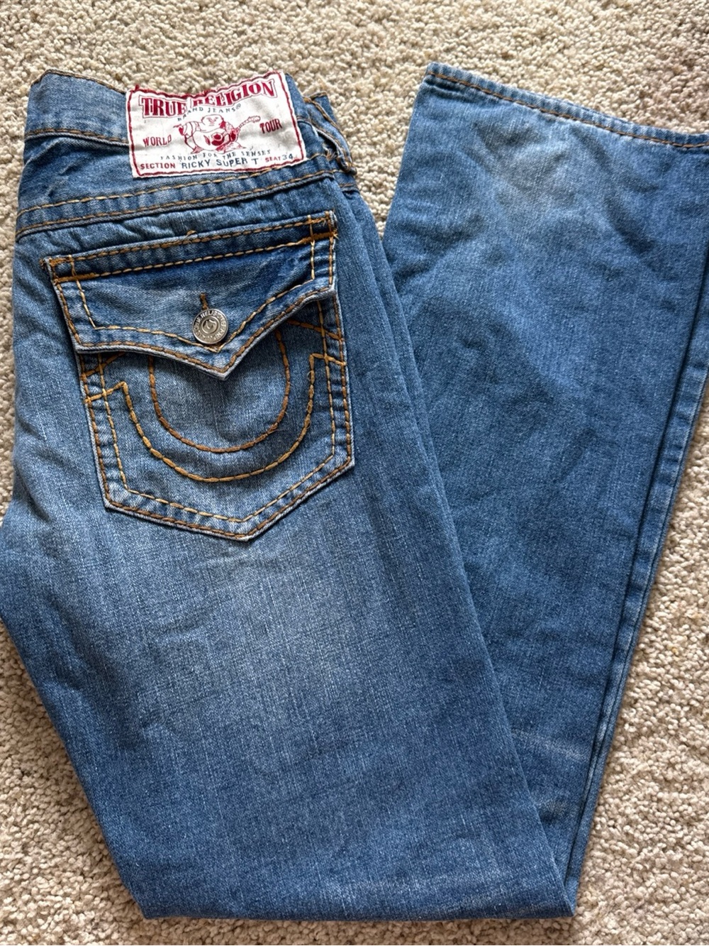 True Religion Men's Ricky Super T Jeans Size 34